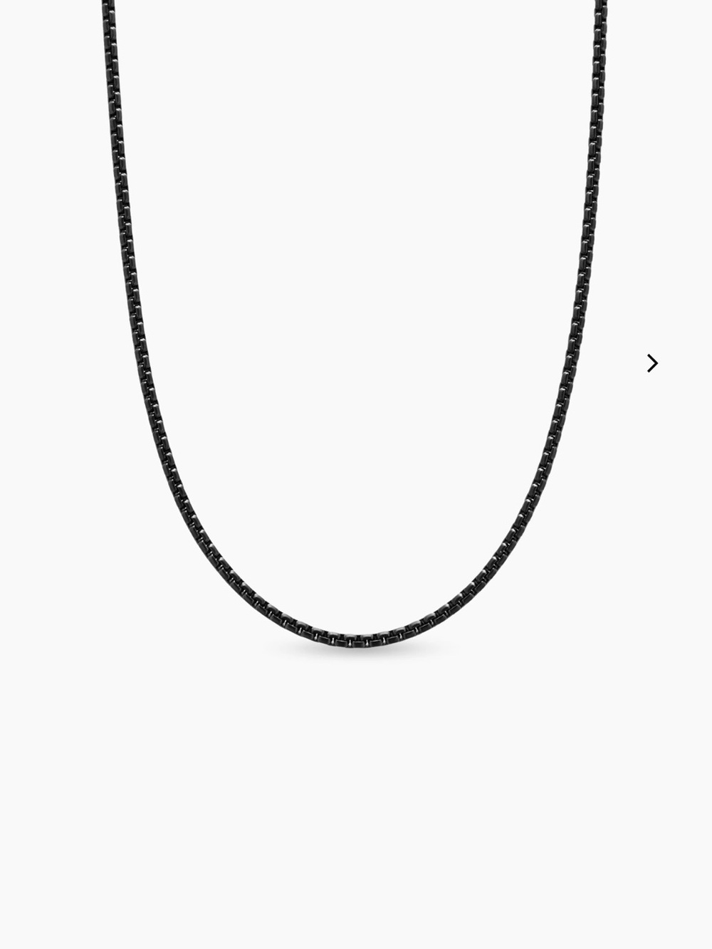 Men's Black Chain Necklace - Sleek Everyday Pendant Chain